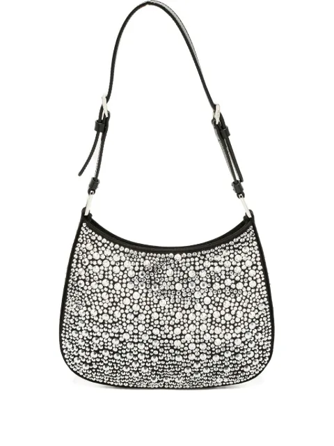 Prada Pre-Owned Cleo crystals logo shoulder bag Silver 1190083