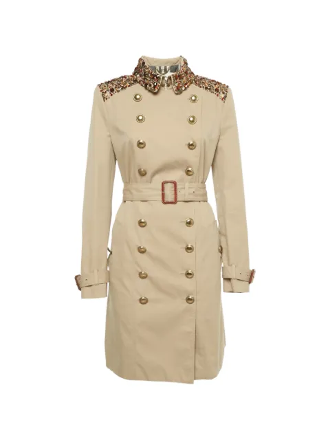 Burberry Prorsum embellished-collar trench coat Neutrals 1193693