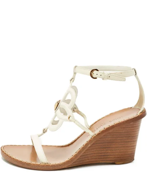 Louis Vuitton Pre-Owned cut-out wedge sandals Neutrals 1189688
