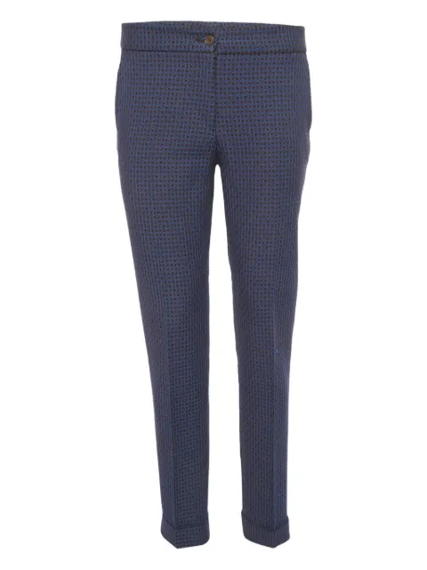 Etro Pre-Owned jacquard skinny trousers Blue 1212200