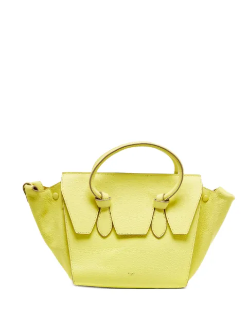 Celine Pre-Owned mini knotted leather tote bag Yellow 1217621