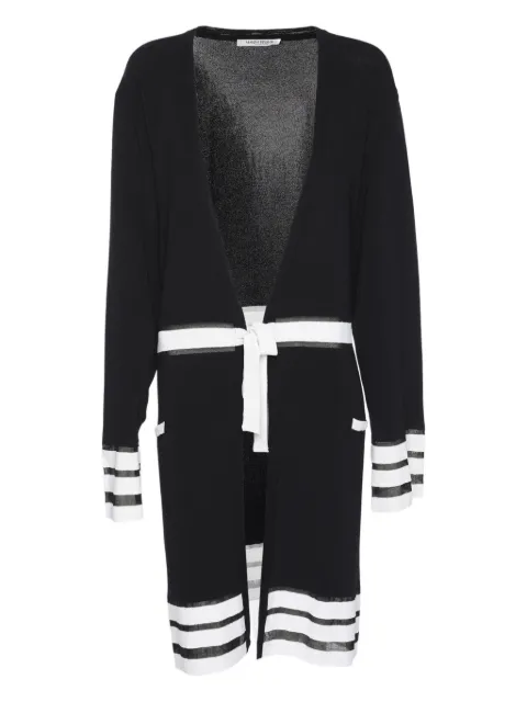 Marina Rinaldi rib-knit belted cardigan Blue 1182663