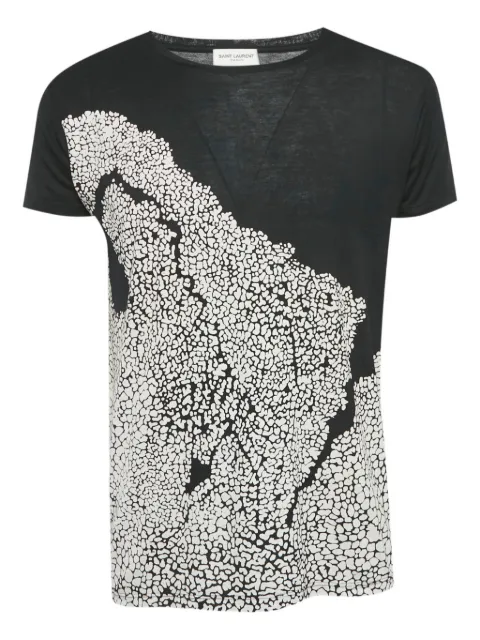 Saint Laurent Pre-Owned printed T-shirt Black 1228763