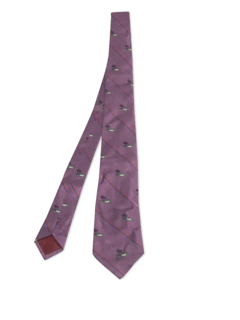 BOSS patterned tie Purple 1209413