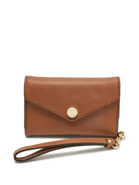 Michael Kors Vintage wristlet leather wallet Brown 1205681