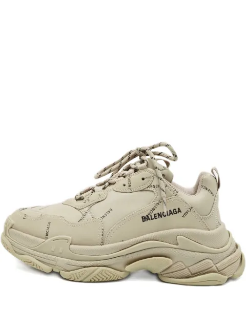 Balenciaga Pre-Owned Triple S logo sneakers Neutrals 1166911