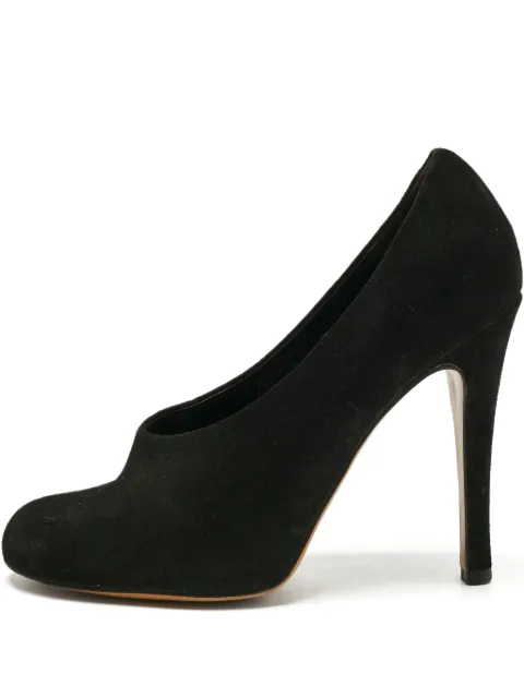 Chloé Pre-Owned round-toe leather pumps Black 1187275