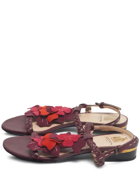 Lanvin Pre-Owned floral-detail sandals Red 1215606