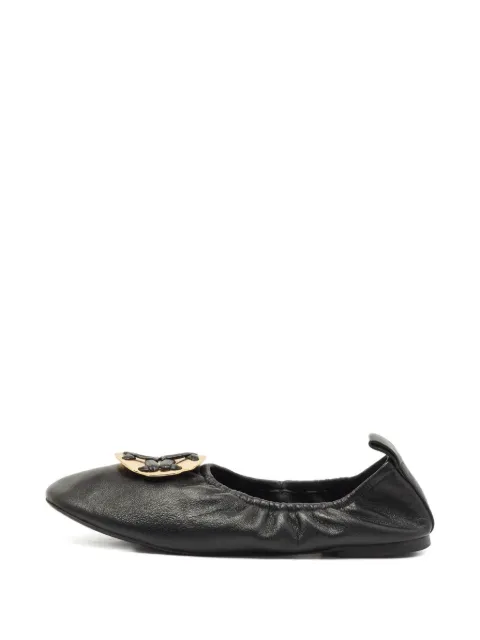 Tory Burch logo medallion ballet flats Black 1185645