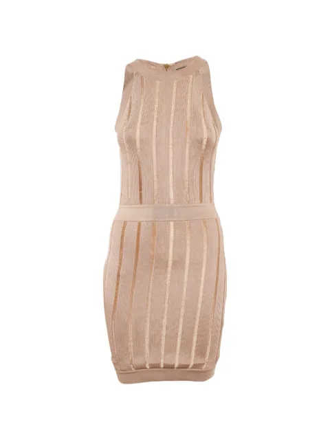Balmain Pre-Owned knitted sleeveless dress Neutrals 1189804