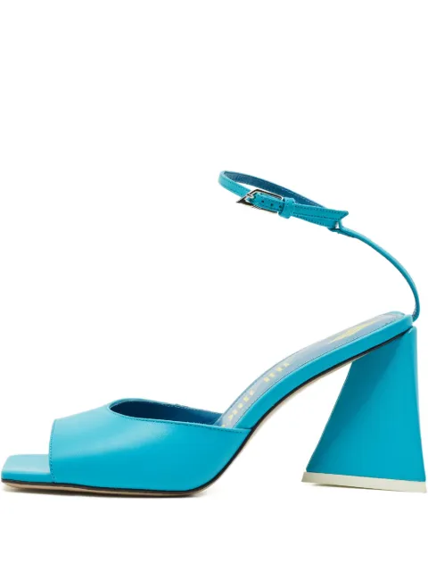 The Attico Piper leather sandals Blue 1177320