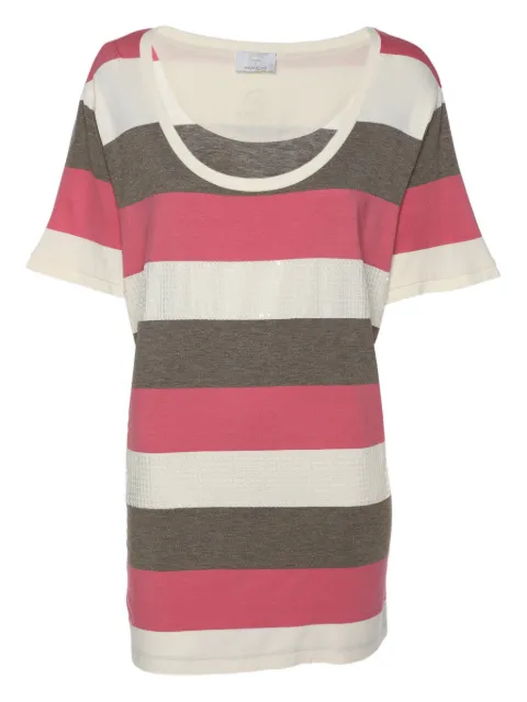Marina Rinaldi stripe sequin T-shirt Pink 1182677
