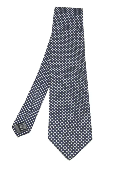 Gianfranco Ferré Pre-Owned checkered silk tie Blue 1183796