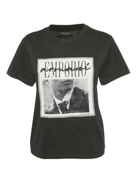 Emporio Armani Pre-Owned crew-neck printed T-shirt Black 1235102
