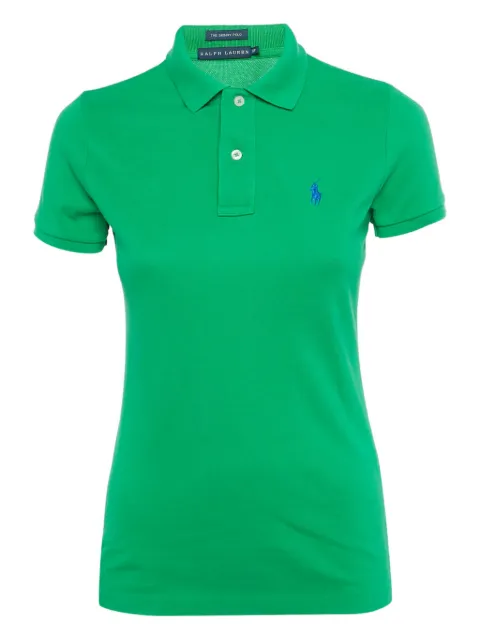 Polo Ralph Lauren Vintage skinny-fit cotton polo top Green 1206405