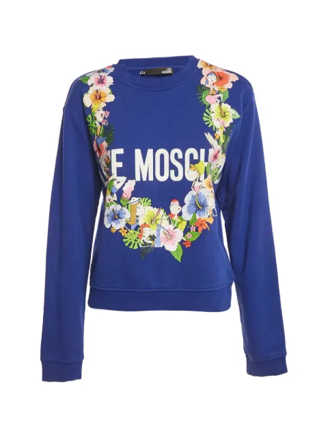 Love Moschino floral-print sweatshirt Blue 1192482
