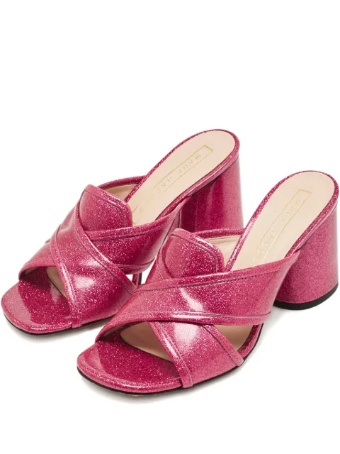 Marc Jacobs Vintage glitter-embellished block-heel mules Pink 1211897