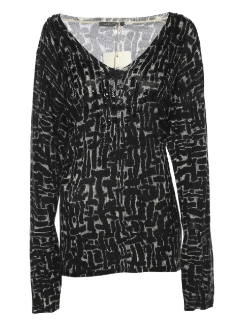 Marina Rinaldi knit scoop-neck sweater Black 1186390