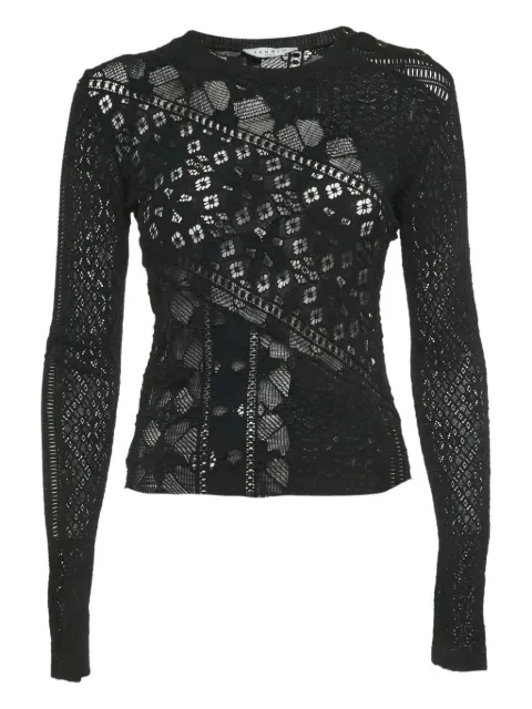 SANDRO lace long-sleeve top Black 1231754