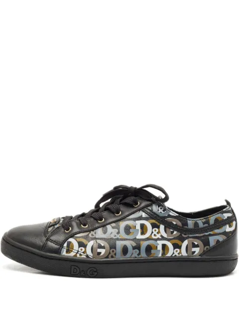 Dolce & Gabbana Pre-Owned log-print sneakers Black 1175778