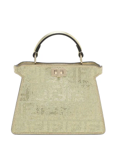 Fendi Pre-Owned Peekaboo embellished suede tote bag Green 1175777