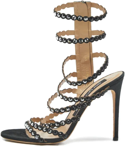 Sergio Rossi crystal-embellished sandals Black 1186650