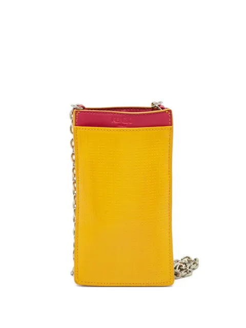 Kenzo Pre-Owned embossed-logo chain phone bag Yellow 1224927