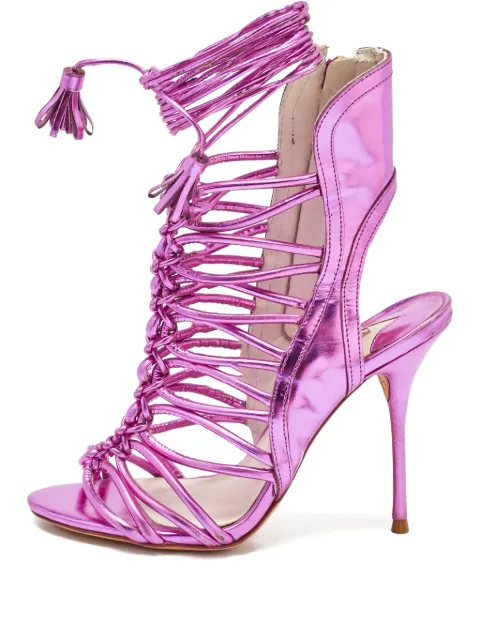 Sophia Webster leather strappy heeled sandals Purple 1180630