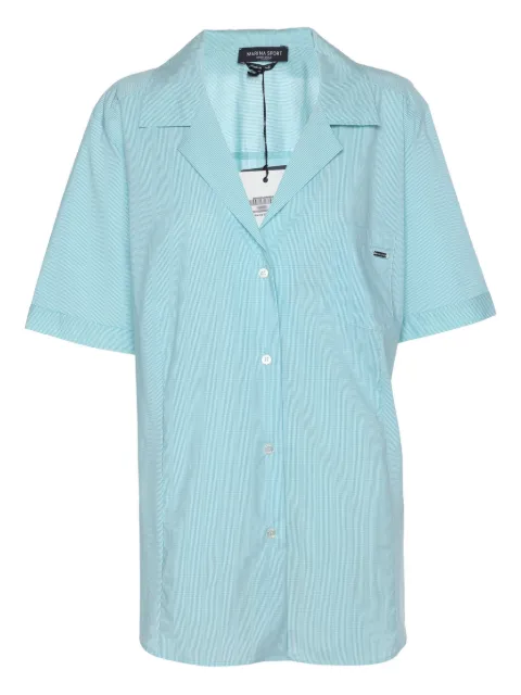 Marina Rinaldi short-sleeved cotton shirt Blue 1185178