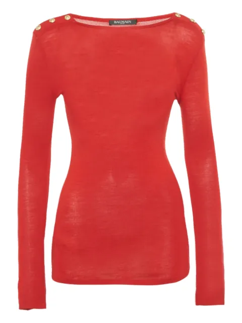 Balmain Pre-Owned long-sleeve T-shirt Red 1205465