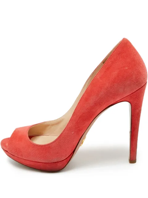 Prada Pre-Owned platform peep-toe pumps Pink 1197152