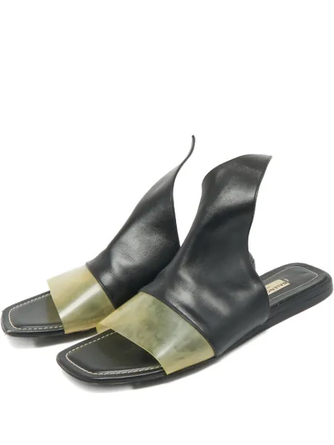Balenciaga Pre-Owned leather slide sandals Black 1193699