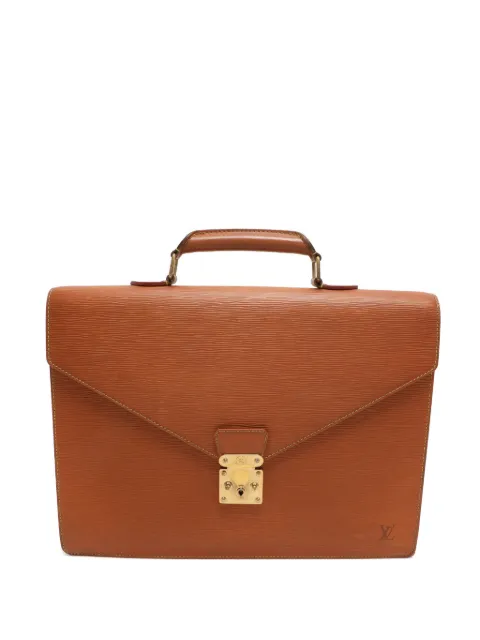 Louis Vuitton Pre-Owned 1998 logo-detail briefcase Brown 1156121