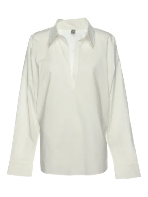 TOTEME cotton long-sleeve shirt White 1054828