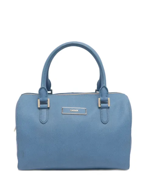 DKNY Saffiano Boston structured tote bag Blue 1203025