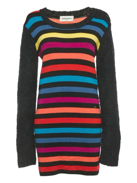 Sonia Rykiel Pre-Owned striped wool top Black 1203719