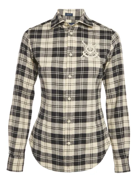 Polo Ralph Lauren Vintage check-pattern long-sleeve shirt Blue 1203848