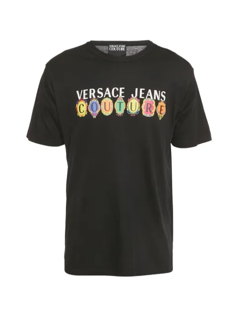 Versace Pre-Owned logo-print T-shirt Black 1229679