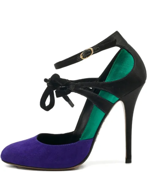 Giuseppe Zanotti Vintage suede ankle-strap pumps Purple 1222027