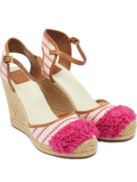 Tory Burch embellished-upper wedge-heel pumps Neutrals 1229606