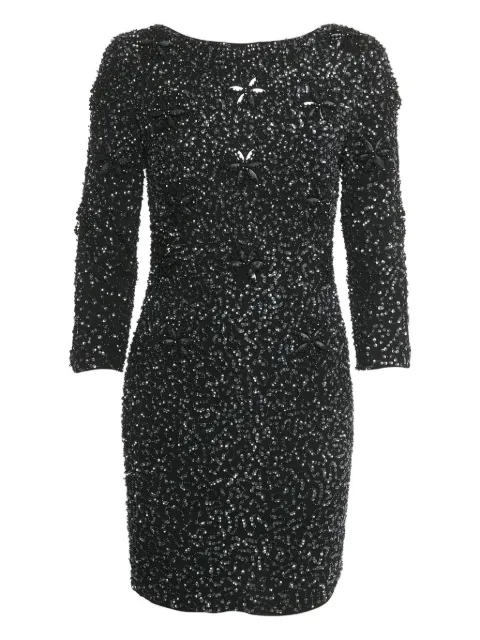 Armani Vintage sequins beaded mini dress Black 1233937