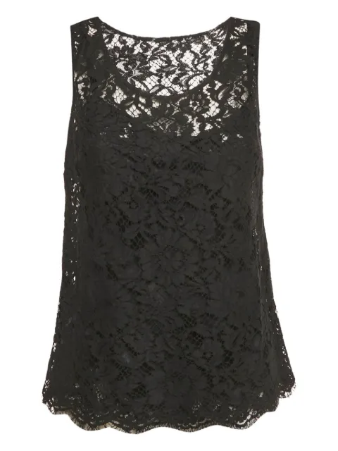 Dolce & Gabbana Pre-Owned floral-lace blouse Black 1234380