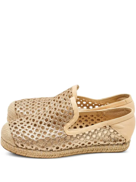 Stuart Weitzman metallic-leather espadrilles Gold 1231343
