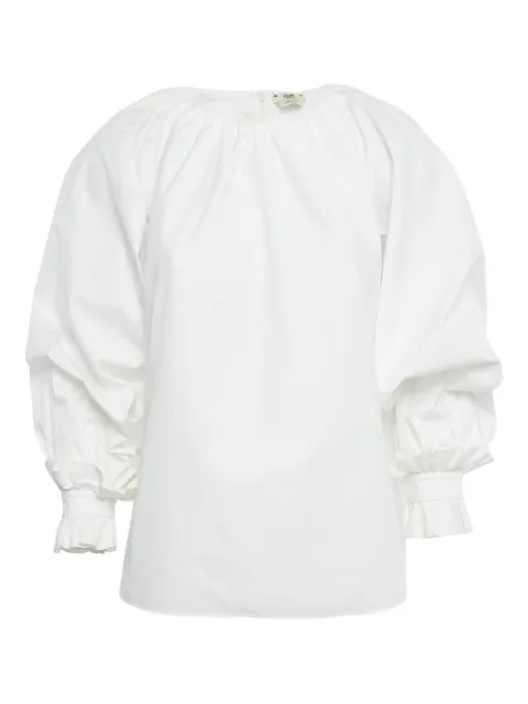 Fendi Pre-Owned balloon-sleeve blouse White 1228248