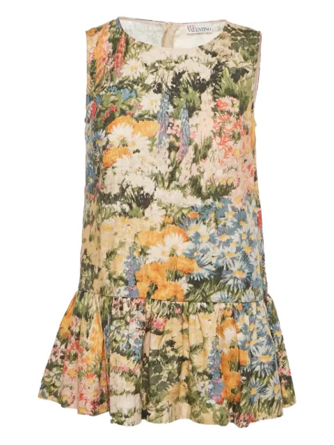 Valentino Garavani Pre-Owned A-line floral print dress Neutrals 1225012