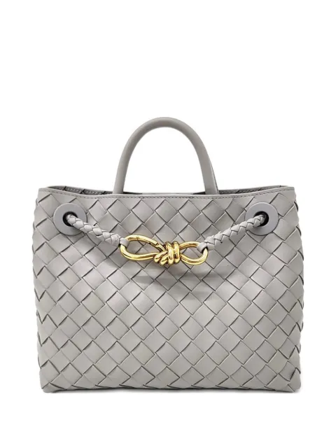 Bottega Veneta Pre-Owned small Andiamo woven top-handle tote bag Grey 1221747