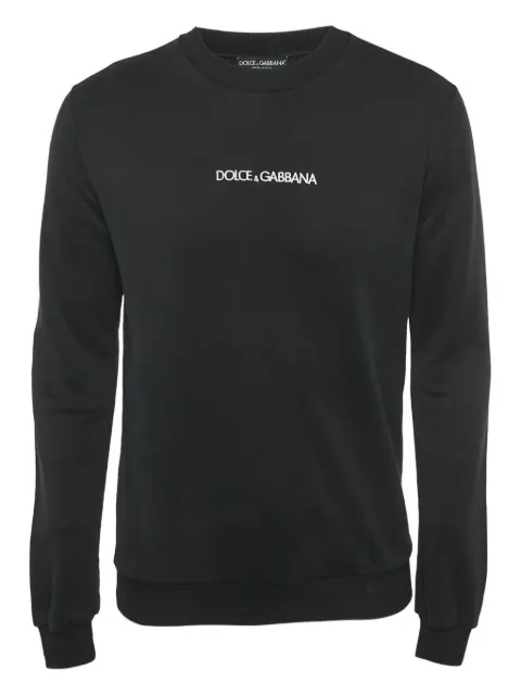 Dolce & Gabbana Pre-Owned logo-embroidered sweatshirt Black 1209531