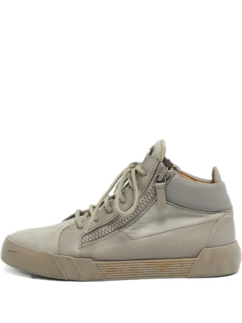 Giuseppe Zanotti Vintage double sketch leather sneakers Grey 1206424