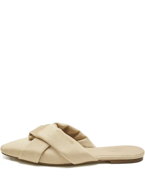 Ferragamo Pre-Owned knot flat mules Neutrals 1217126