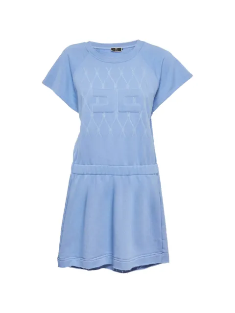 Elisabetta Franchi embossed-logo mini dress Blue 1201017
